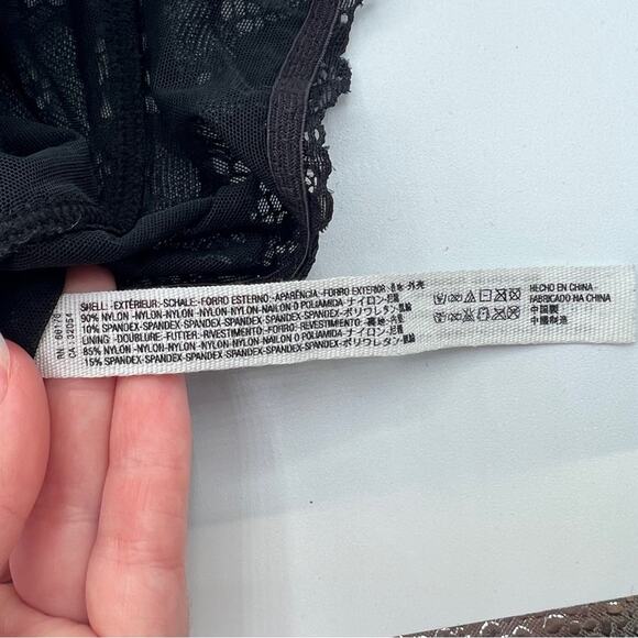 Intimately Free Free People | Whimsygoth Black Lacy Bralette Bra Cuttout Back S - Picture 5 of 6